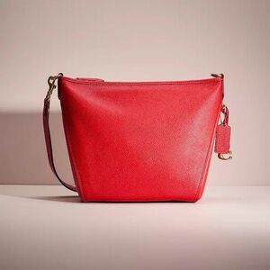 EUC Coach Small Duffelette in Sport Red With Brass Hardware